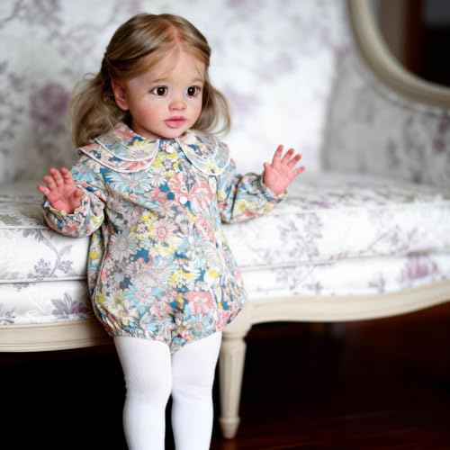 RXDOLL Muñecas de bebé Reborn de Gran tamaño de 26 Pulgadas, Realista, de Tela, con Peso, de Silicona, para niñas de 3 años o coleccionistas