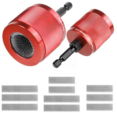 Metal Copper Pipe Cleaner 2 Pack Set with 10 Replaceable Brushes for Cleaning Rust, Stains and Paint from Copper Pipes and All Types of Metal Pipes