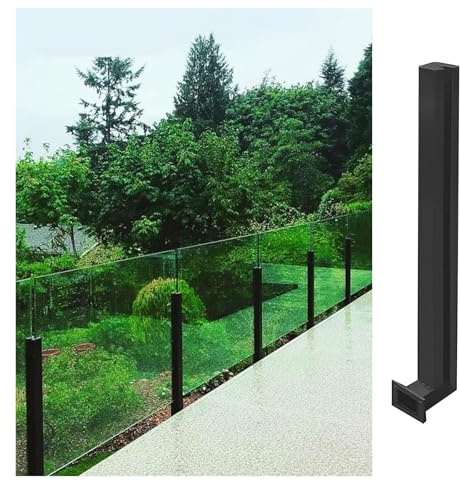 Poteau de balustrade en verre pour intérieur et extérieur, colonne de support latérale pour une installation sécurisée de garde-corps de balcon