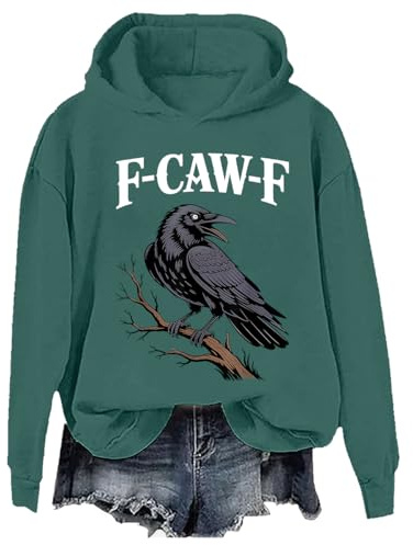 F-Caw-F Crow Hoodie Funny Black Crow F Caw F Black Bird Fcawf Shirt Unisex