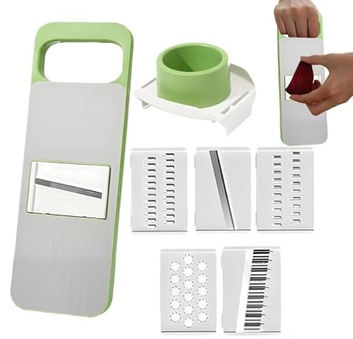 Affettatrice Per Alimenti - Affettaverdure Tritaverdure Affettacipolle,Utensile da Cucina Multifunzione per Carote Limone Formaggio Cipolla Patate Aglio Cavolo Cetriolo - Pelapatate Grattugia
