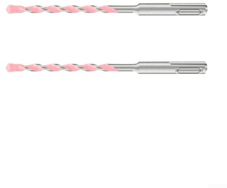 Honseadek 2 brocas de mampostería de 200 mm para hormigón, ladrillo, para brocas de martillo giratorio SDS Plus con punta de carburo, cuerpo de aleación de acero para mayor durabilidad (8 mm, 2 piezas