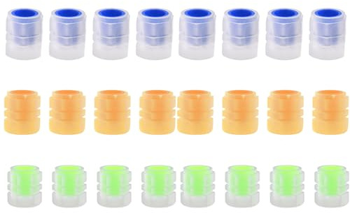 24 Stück Leuchtende Ventilkappen, Fluoreszierende Ventilkappen Auto, Fluoreszierende Reifen Ventilkappens, Leuchtende Reifendruckkappen, Für Autos, Lastwagen, Motorräder, Und Fahrräder