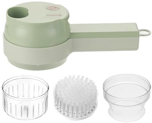 Wireless Mini Chopper 4 in 1 Electric Vegetable Chopper Rechargeable Food Cutter with Brush Head for Garlic Onion Chili Pepper Kitchen Food Prep