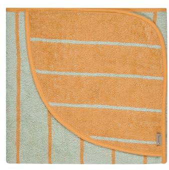 Sterntaler Kapuzenbadetuch Bär Bo, Baby-Badetuch mit Kapuze, saugfähige Baumwolle, Streifen-Applikation, weich und pflegeleicht, 100×100×0,5 cm, mintgrün