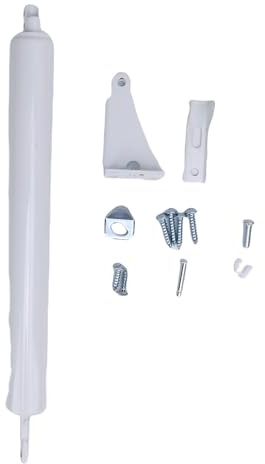 Chiudiporta Screen Storm Bianco 33CM Chiusura silenziosa Cuscino regolabile Velocità Chiudiporta pneumatico per porta in legno Porta battente in metallo
