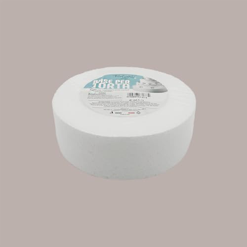 Base per Torta in Polistirolo Diametro 20 cm H 7,5 cm 10 pezzi Lucgel