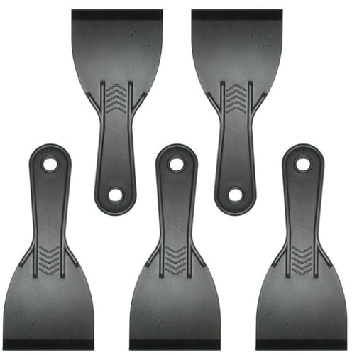 ZIOYANE Set di 5 spatole in plastica, spatole per mastice, strumenti per rimozione della resina e riparazione della parete della stampante 3D, colore nero