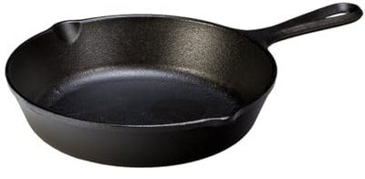 Lodge 20.32 cm / 8 inch Pre-Seasoned Cast Iron Round Skillet / Frying Pan
