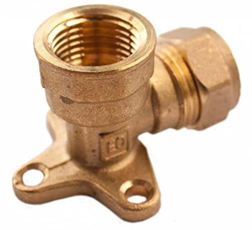 Oracstar Compression Wall Plate Elbow 15mm x 1/2 FI