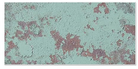 banjado Magnettafel weiß 78 x 37cm / Magnetwand Metall/Magnetpinnwand als Memoboard/Pinnwand Magnettafel Küche, Büro, Kinderzimmer inkl. 4 Magnete & Montageset - Motiv Blaue Struktur