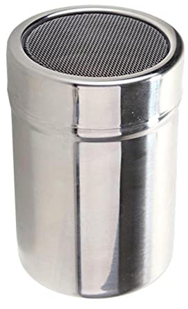 Niktule Distributore di Zucchero a Velo in Acciaio Inox con Coperchio a Rete, Dispenser per Zucchero, Farina, Cannella e Cacao in Polvere, per Torrefazione e Trituratore di Caffè