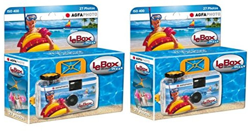 Agfa Photo LeBox Ocean Lot de 2 Appareils Photo jetables 35 mm Noir