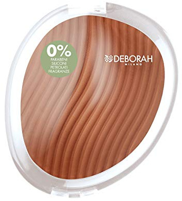 Deborah Milano - Terra Compatta Formula Pura con Ingredienti Naturali, 04 Light Beige, Finish Scorrevole e Modulabile, Scolpisce il Viso e Dona una Pelle Naturalmente Abbronzata, 11 gr