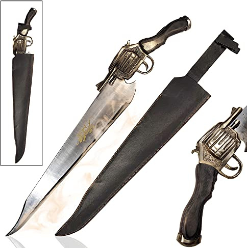 Swords and more Squall Leonharts Gun Blade Schwert, Final Fantasy, Dekoratives Edelstahl Schwert für Final Fantasy Cosplay & Gaming Dekoration