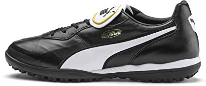PUMA Unisex Adults' Sport Shoes KING TOP TT Soccer Shoes, PUMA BLACK-PUMA WHITE, 46.5