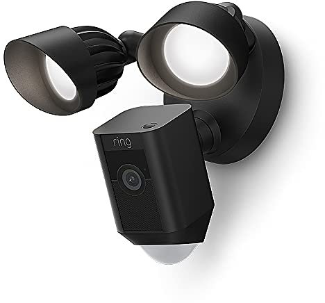 Ring Floodlight Cam Wired Plus, Zertifiziert und generalüberholt | Funktioniert mit Alexa, Schwarz