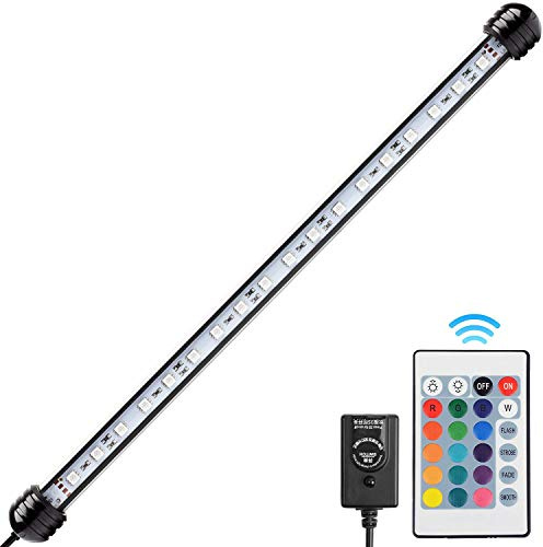 NICREW Submersible Aquarium Light with Remote, RGB Multicolour LED Fish Tank Light, 38 cm, 15 inch