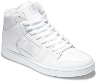 DC Herr Manteca 4 Hi High Top Casual Skate Skosko Sneaker, Vit/vit/slagskepp, 8