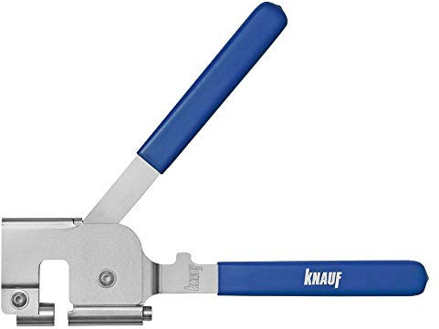Knauf Stanz-Zange für Metall – Krimper-Zange zum Verkrimpen von Metall-Profilen mit austauschbarem Stempel, Krimp-Zange mit Stopper zwischen den Griffen