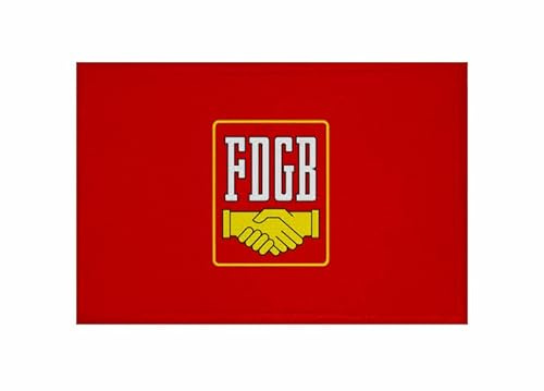 U24 Aufnäher DDR FDGB Fahne Flagge Aufbügler Patch 9 x 6 cm