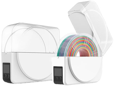 Essiccatore Per Filamenti Per Stampante 3D, Scatola Asciutta Per Stoccaggio Stampa 3D Con Monitor LCD Da 2 Pollici E Tempo Di Visualizzazione, Temperatura Regolabile Da 35°C a 55°C, Tenuta Forte