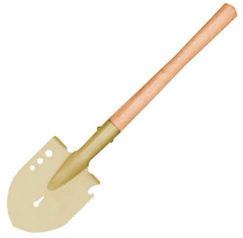 WEDO Pelle anti-étincelle, pelle militaire, pelle de camping, longueur 550 mm, aluminium bronze, tête de pelle multifonctionnelle pour pelleter, hacher, couper, norme DIN, certificat BAM et FM