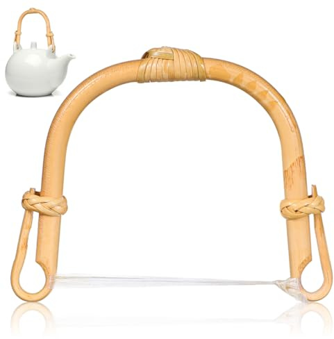 Luxshiny Bamboo Teapot Handle Replacement Anti-Scald Kettle Handle Teapot Grip for Ceramic Teapots Tea Accessories for Repair Lightweight 13.50 X 9.50 X 1.50 cm