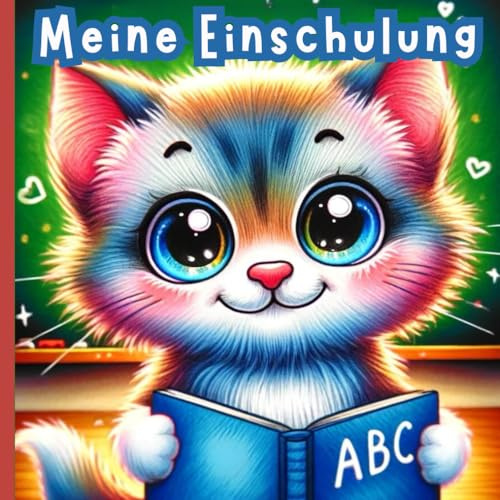 Gästebuch zum Schulanfang-Meine Einschulung Katze ABC: Geschenkbuch zum Schulstart für Jungs und Mädchen als Erinnerung , zum Selbstgestalten und ... Schultüte, Erinnerungsbuch zur Einschulung