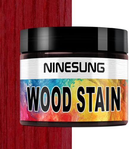 Ninesung Red Wood Stain | Wood Dye Powder for Indoor and Outdoor | Furniture Dye | Fast Drying | Furniture Stain for Wooden Pigment Coloring Powder (Red, 2 Ounces)
