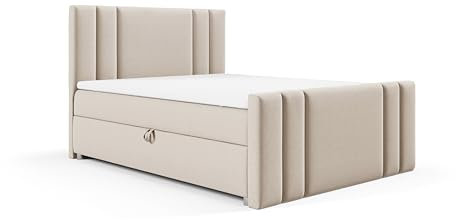 Best For Home | Trinity K8 Lux - Box springbett 180x200 | Box springbett mit Bettkasten und Topper | Polsterbett mit Matratze | Boxspringbett mit Stauraum | Luxus Boxspring Doppelbett mit Lieferung