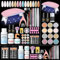 PEACECOLOR Acrylic Nail Kit,Gel Nail Kit with 15 Colors Acrylic Powder and Nail Lamp,Base Top Coat,Acrylic Nail Kits Full Set for Beginners,Nail Acrylic Set Gift for Women