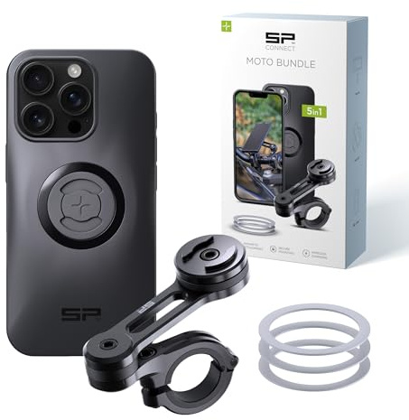 SP CONNECT Moto Bundle | SPC+ | kompatibel mit iPhone 16 Pro | Handyhalter für Motorrad Bike Moped Roller | Gadget Halterung für Navi