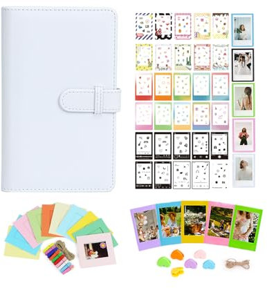 Aisnyho Kit d'accessoires de film instantané pour appareil photo Instax Mini LiPlay 12 11 9 8+ 8 evo 99 SE 40 90 70 50S 26 25 7S Appareil photo, y compris des autocollants d'album/film/mini
