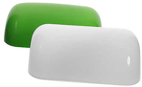 MOLUCKFU 2 Stück Retro Glaslampenschirme für Bankerlampe Schutz vor Direktem Licht Leicht zu Montieren Passend für Tischlampen im Wohnzimmer Schlafzimmer