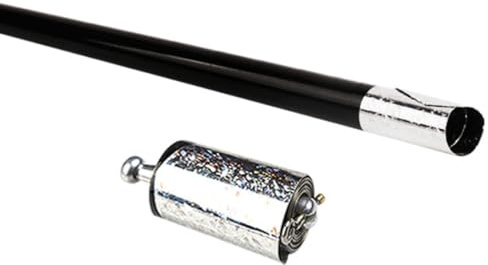 Metallframträdande käpp trick rekvisita teleskopisk trick stav töjbar utdragbar rekvisita fickpersonal svart