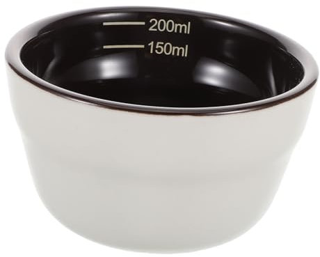 BUGUUYO Coppa di recensione del caffè accessori caffe tazza di tazza di caffè Ciotola da degustazione di caffè Ciotola a coppa in porcellana scala tazza di caffè coppette ceramica bianca