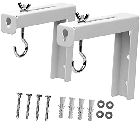 GARIOUANS Projector Screen Ceiling Mount and Wall Bracket Metal Hook with Self-tapping Screws, Reinforced Wall Mount for Office and Home Projection Setup