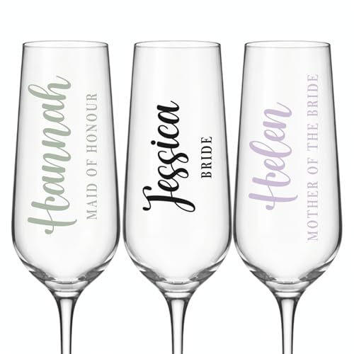Personalised Wedding Name Sticker, Bridal Party Glass Decal, Bridesmaid Name Vinyl, Custom Wedding Role Sticker