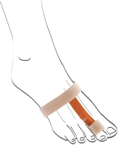 Berkemann Unisex Hammerzehen-korrekturbandage für die Nacht Zehenkappen, Mehrfarbig Beige Orange, Einheitsgröße EU