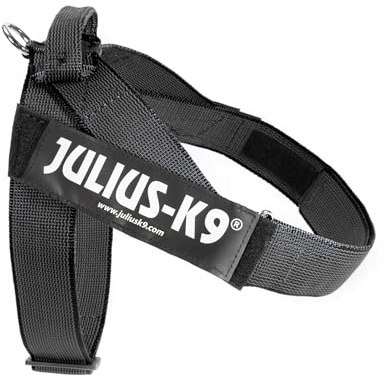 Julius-K9 Arnés De Correa, Negro-Gris, XL / 2