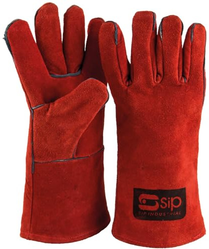 SIP Deluxe Leather Welding Gauntlets Gloves