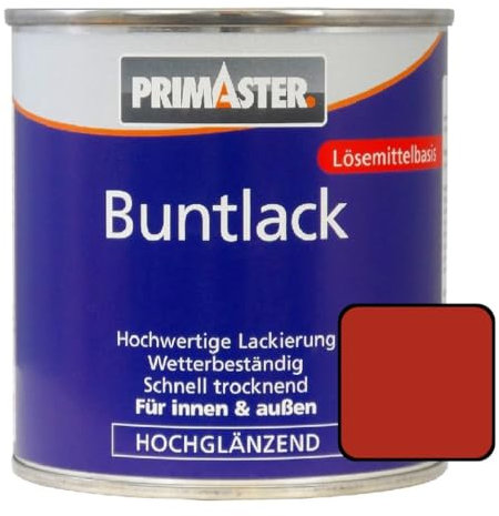 Primaster Buntlack 375ml Feuerrot Seidenglänzend Wetterbeständig Holz & Metall