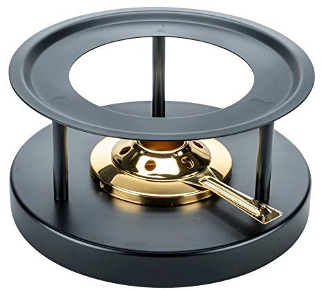 KUHN RIKON Stufa Portatile in Alluminio, Nero, con Bruciatore Dorato e Pasta Combustibile