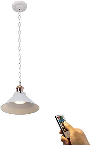 FSLiving Tragbare One-Light-Pendelleuchte mit Fernbedienung ＆ Batteriebetriebenes Schuppenlicht, Wandercamping-Hängelampen (dimmbar)