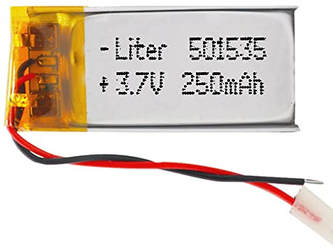 Akku 501535 LiPo 3.7V 250mAh 0.925Wh 1S 5C Liter Energy Battery Lithium Polymer Batterien Schutzplatine für Elektronik Wiederaufladbar - Nicht geeignet für Funksteuerung 37x15x5mm (250mAh|501535)