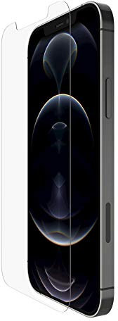 Belkin iPhone 12 Pro / iPhone 12 Displayschutz TemperedGlass antimikrobiell (hochentwickelter Schutz, der Bakterien auf dem Display um bis zu 99 % reduziert), durchsichtig, OVA021zz