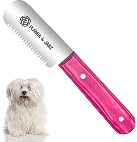 FJ Professional Stripping Knife, Right handed, 3 inch blade (Stainless Steel) (Coarse, Pink)