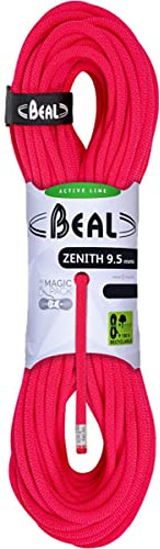Beal Zenith 9.5MM 70M - Corda da arrampicata, misura 70 m, colore: Rosa solido