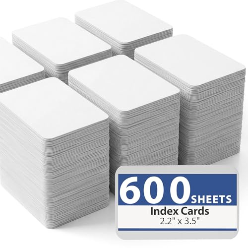 Koogel 600PCS White Blank Business Cards, 2.2 x 3.5 Inch, Small Blank Paper Double-Sided Cardstock for Message & Note Business Appreciation Study Flashcards Index Cards, DIY Paper Crafts, Gift Tags